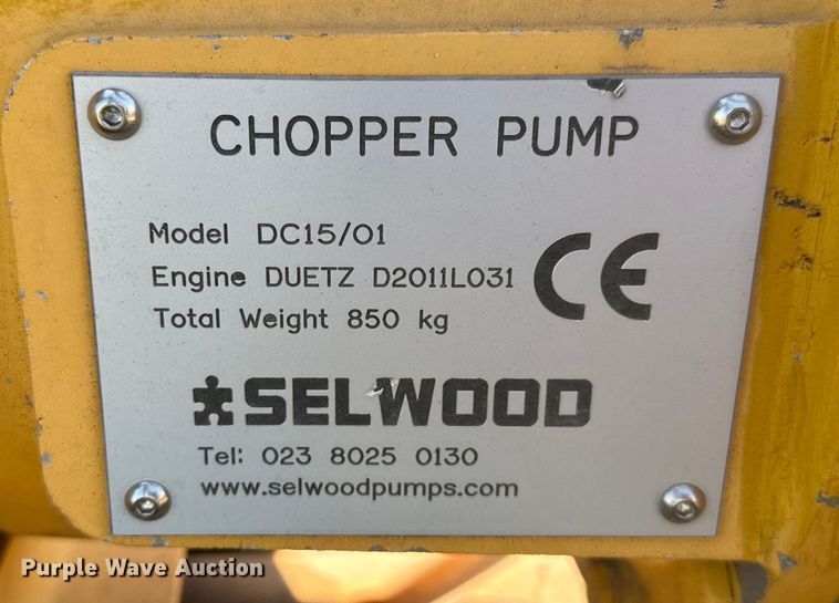image for item DO7054 Selwood  DC15  chopper pump