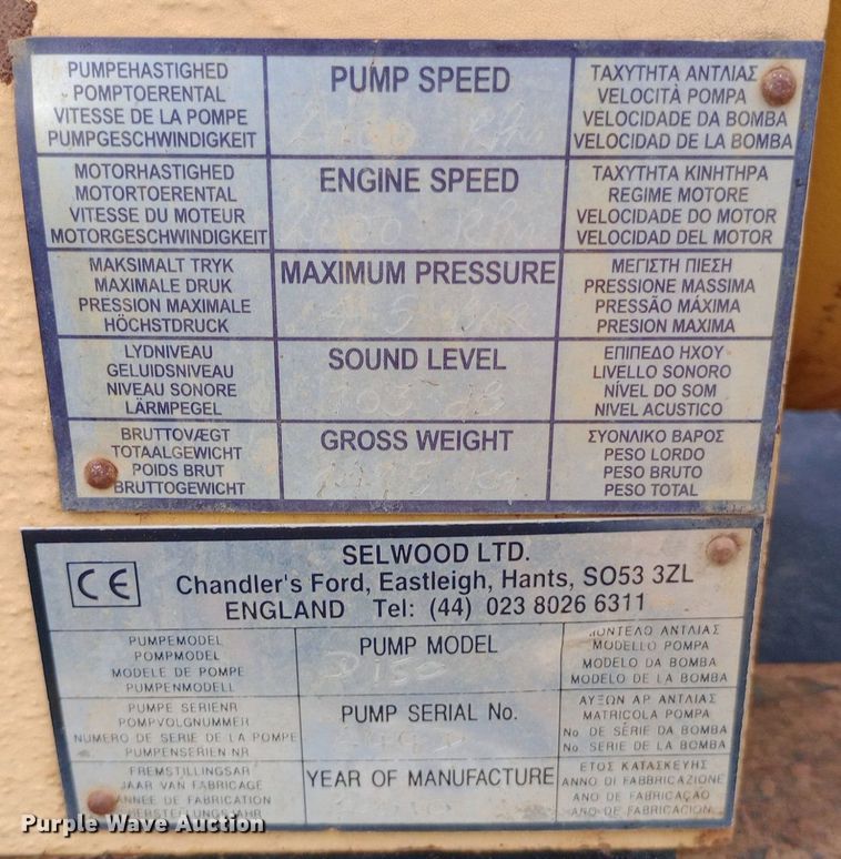 image for item DO7060 Selwood D150 water pump