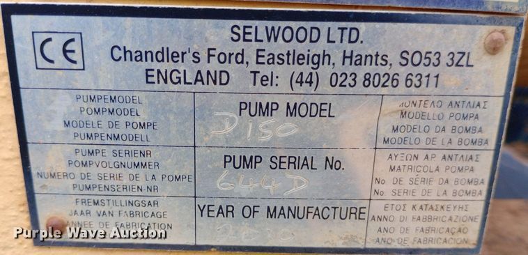 image for item DO7060 Selwood D150 water pump