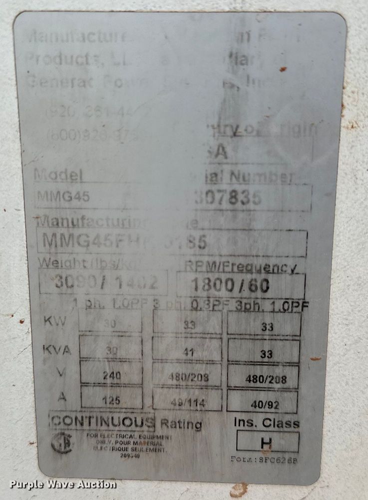 image for item DO7070 Magnum MMG45 generator