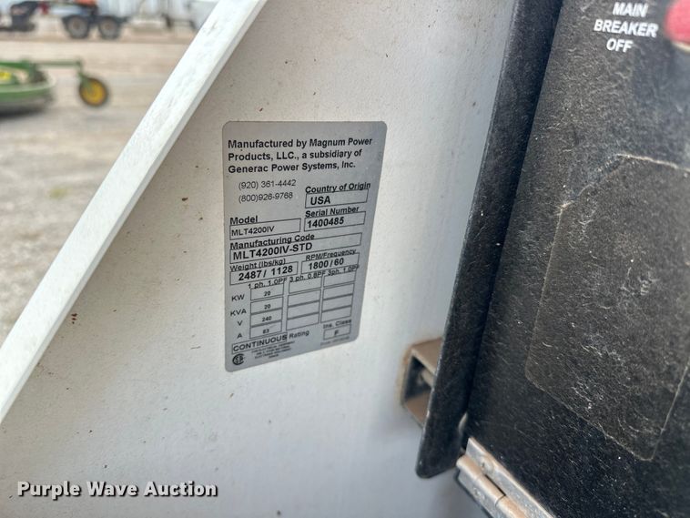 image for item DO7082 Magnum  MLT4200IV light plant