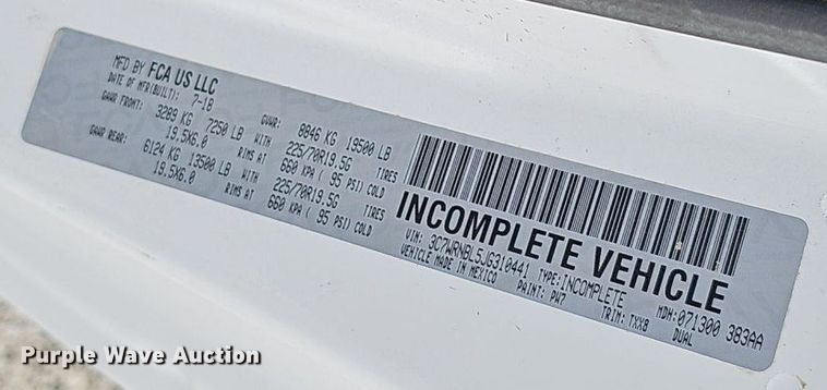 image for item DP0979 2018 Dodge Ram 5500HD utility / service truck