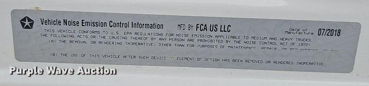 image for item DP0979 2018 Dodge Ram 5500HD utility / service truck