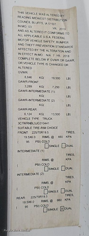 image for item DP0979 2018 Dodge Ram 5500HD utility / service truck