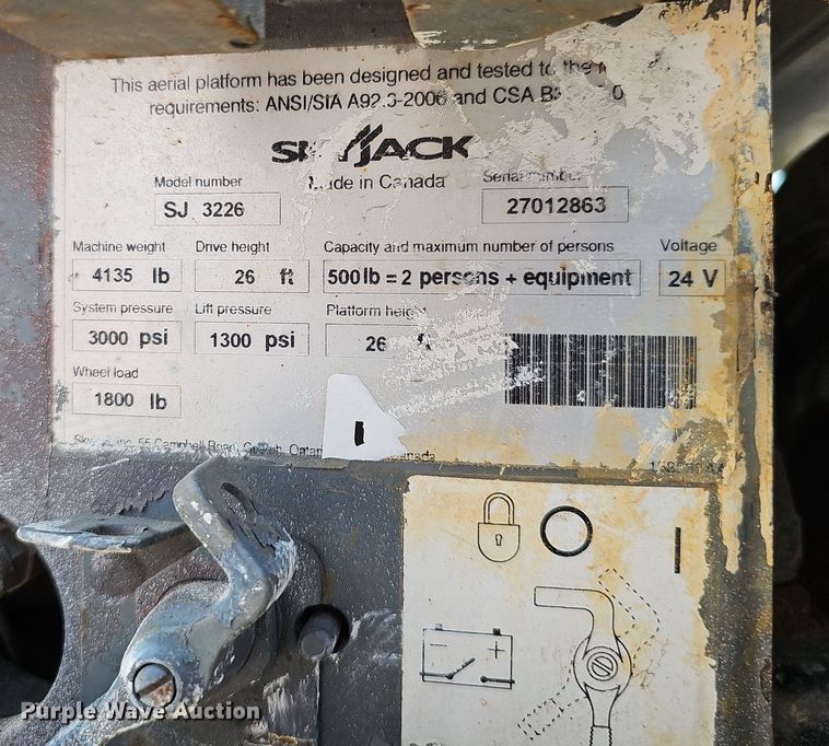 image for item DP1032 Skyjack SJIII 3226 scissor lift