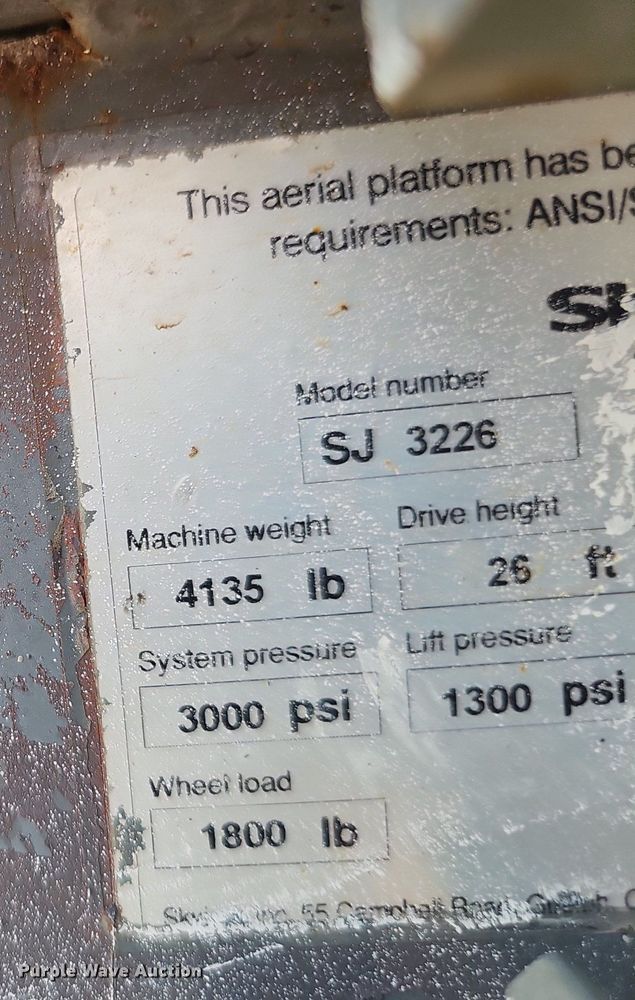 image for item DP1032 Skyjack SJIII 3226 scissor lift