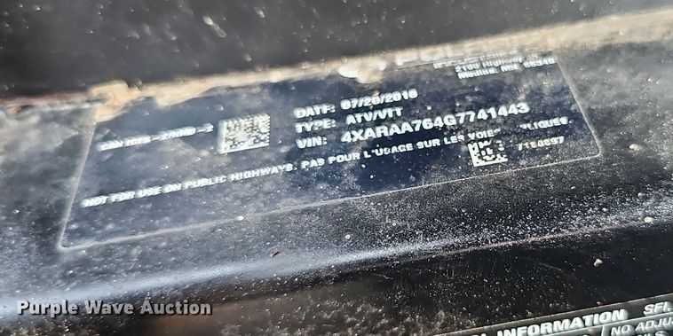 image for item DP1037 2016 Polaris Ranger utility vehicle