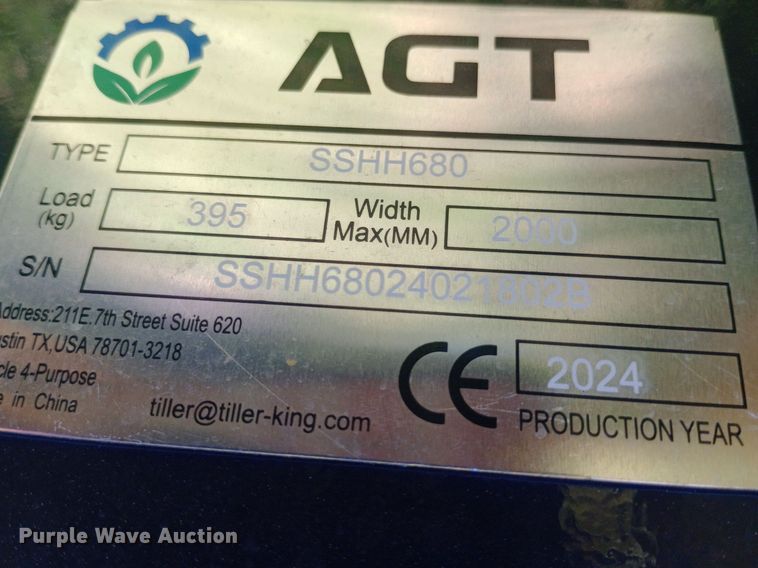 image for item DP1185 2024 Agrotk SSHH680A skid steer breaker