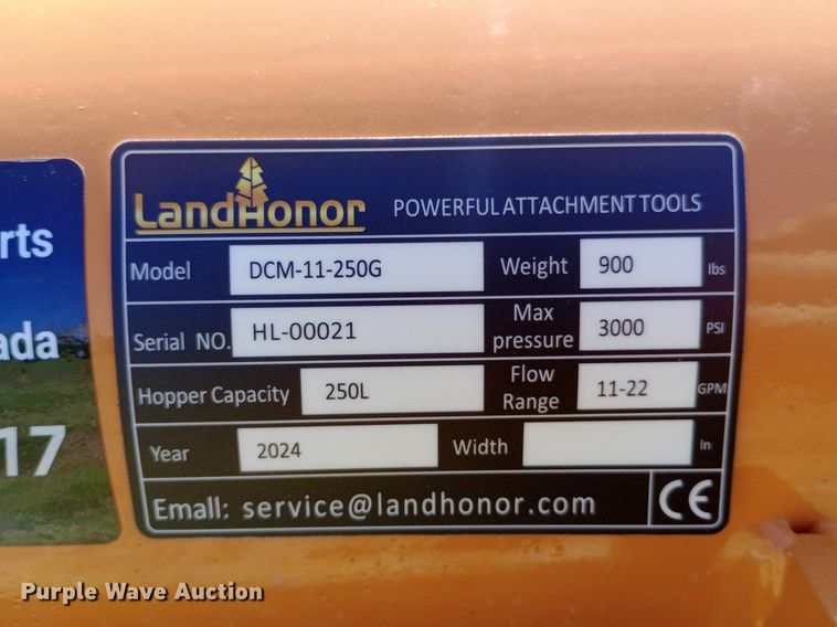 image for item DP1186 2024 Land Honor DCM-11-250G skid steer concrete mixer