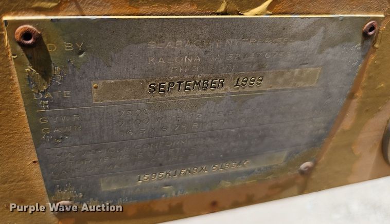 image for item DP6477 1999 Slabach Enterprises reel trailer