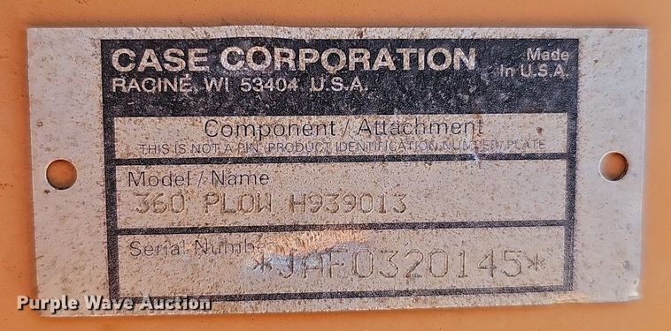 image for item DP6485 2000 Case 360 vibratory cable plow