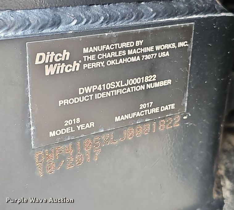 image for item DP6536 2018 Ditch Witch 410SX vibratory cable plow