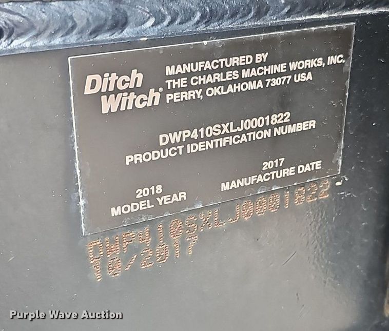 image for item DP6536 2018 Ditch Witch 410SX vibratory cable plow