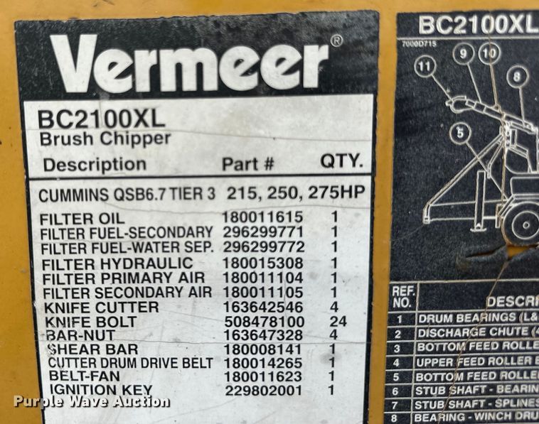 image for item DP8405 2008 Vermeer  BC2100XL wood chipper