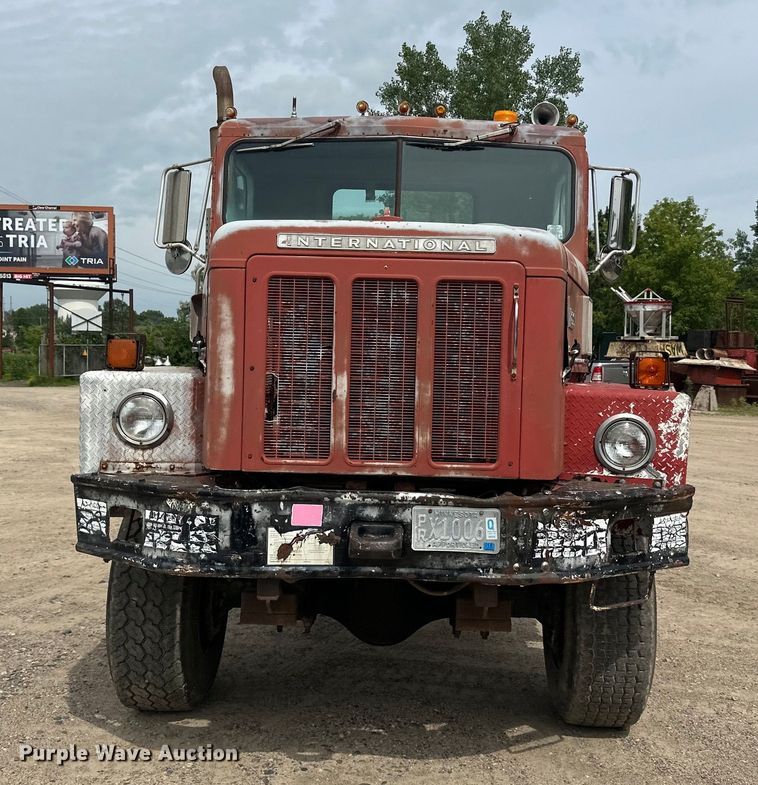 image for item DP8413 1977 International  F5050 6x6 pole setter truck