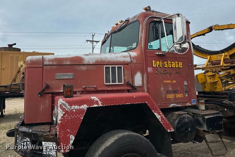 image for item DP8413 1977 International  F5050 6x6 pole setter truck