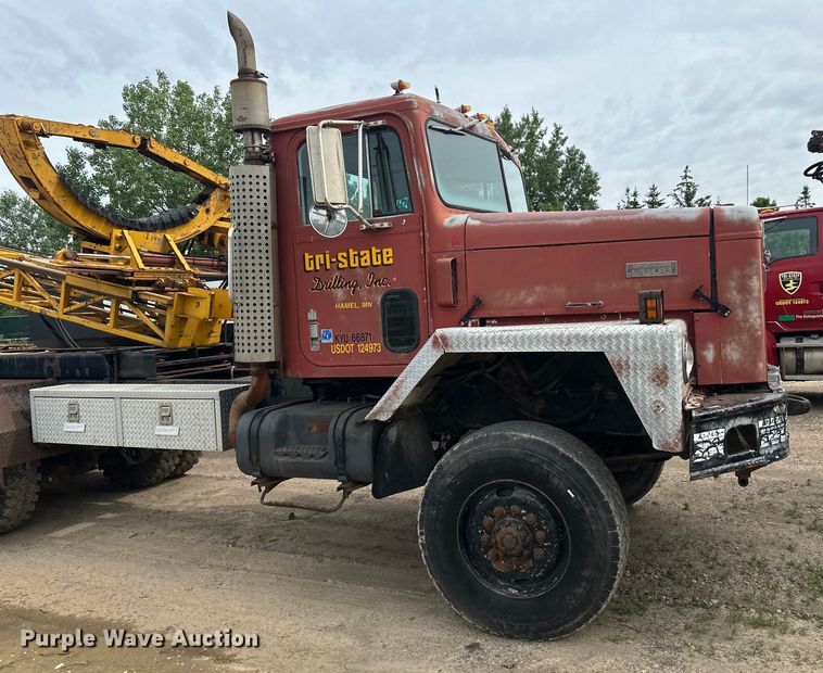 image for item DP8413 1977 International  F5050 6x6 pole setter truck