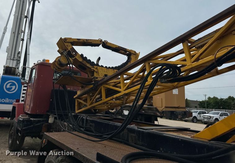 image for item DP8413 1977 International  F5050 6x6 pole setter truck