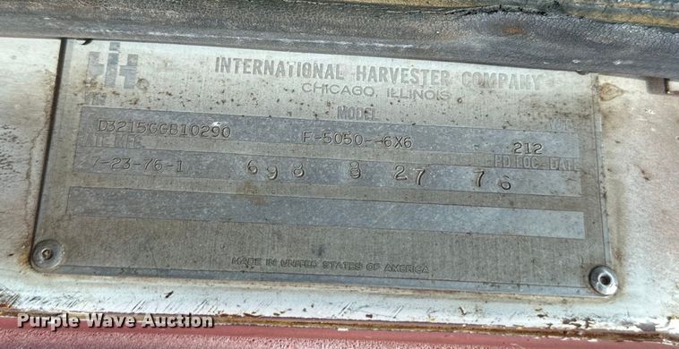 image for item DP8413 1977 International  F5050 6x6 pole setter truck