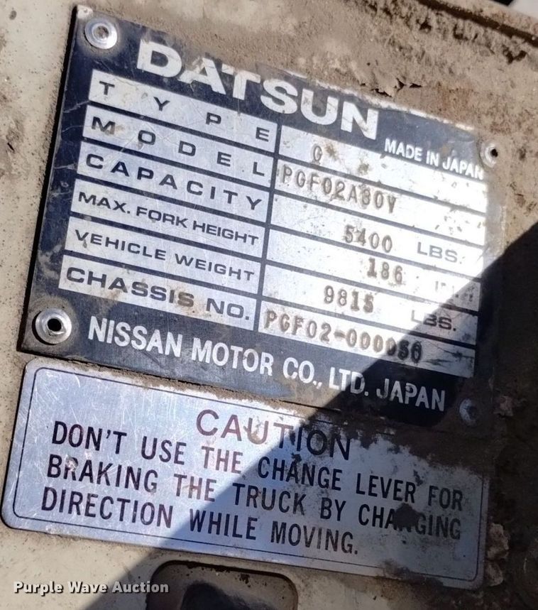 image for item DQ6128 Datsun 6000 forklift