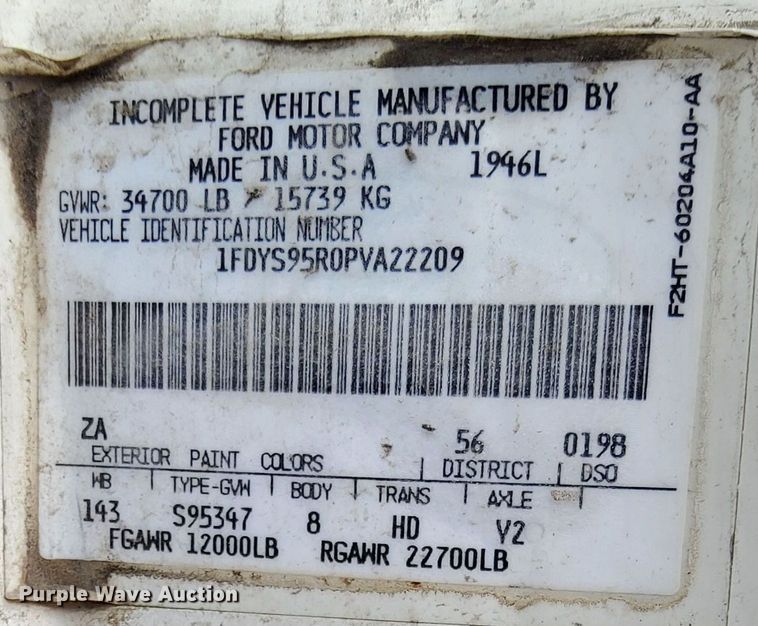 image for item DQ6144 1993 Ford L9000 AeroMax semi truck