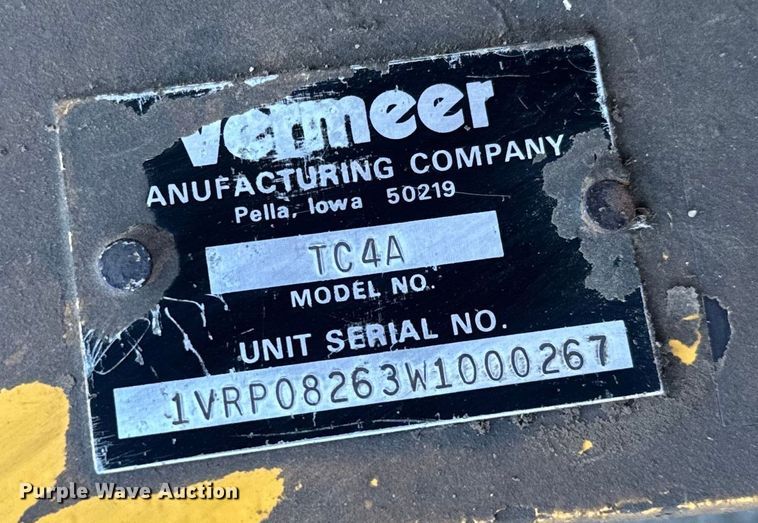 image for item DQ6764 1998 Vermeer TC4A trench compactor