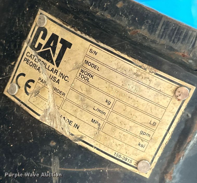 image for item DQ6807 Caterpillar  A19B skid steer auger