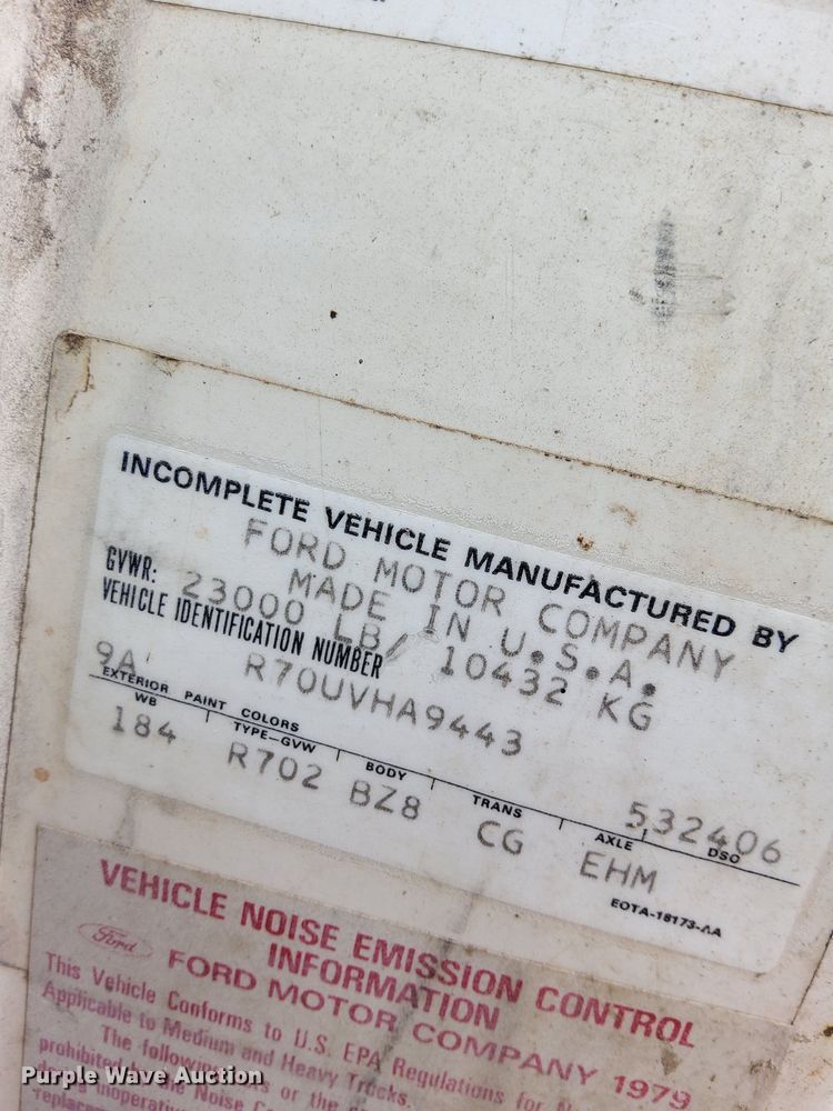 image for item DQ7143 1980 Ford 7000 dump truck