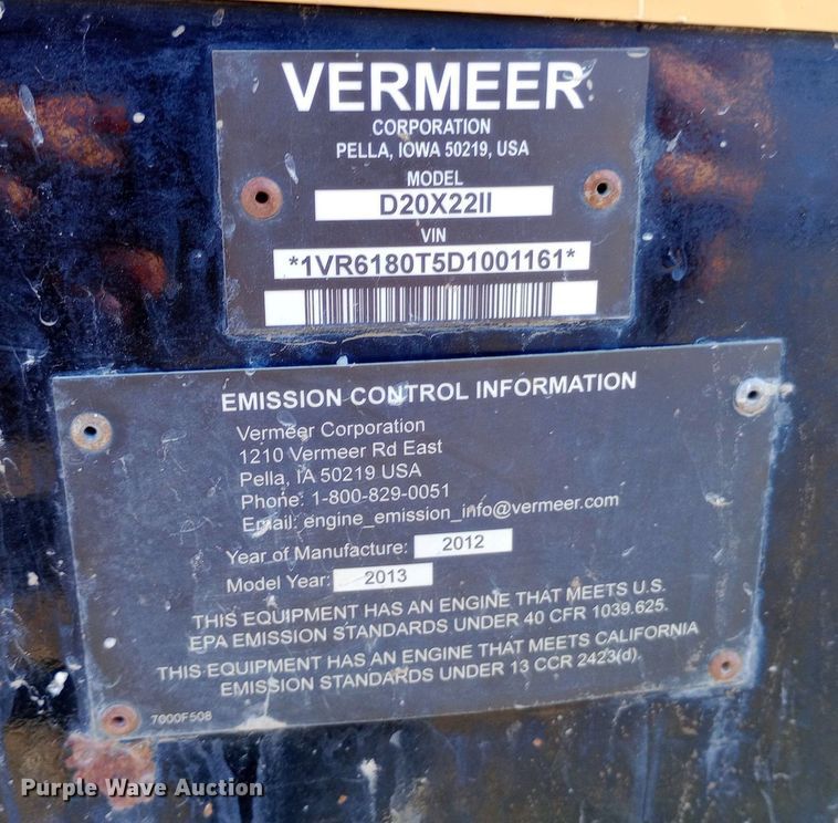 image for item DQ7166 2013 Vermeer D20X22II directional boring unit