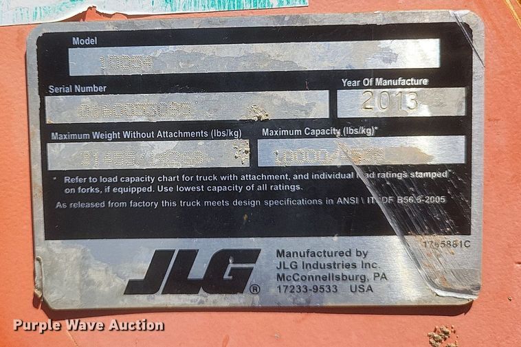 image for item DR4851 2013 JLG 10054 telehandler