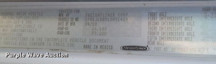 image for item DR8016 2001 Freightliner  FL80 water truck