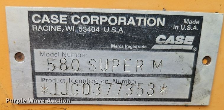 image for item DR8666 2004 Case 580 Super M backhoe