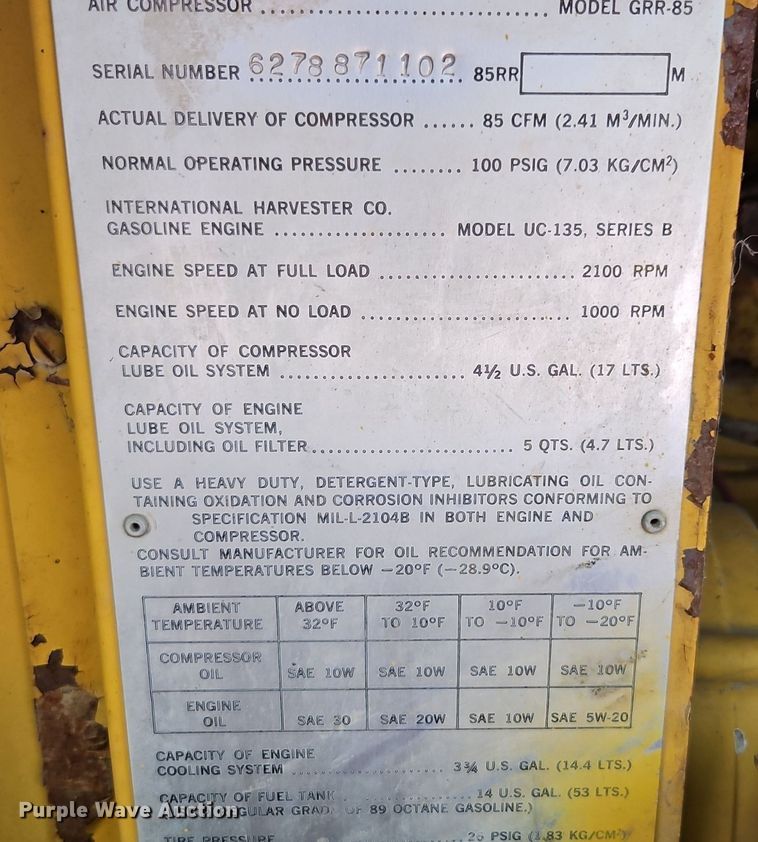 image for item DR8672 Rand-Air GRR-85 air compressor