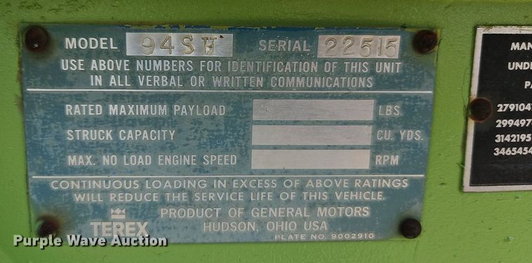 image for item DR8697 1971 Terex S11-E elevating scraper