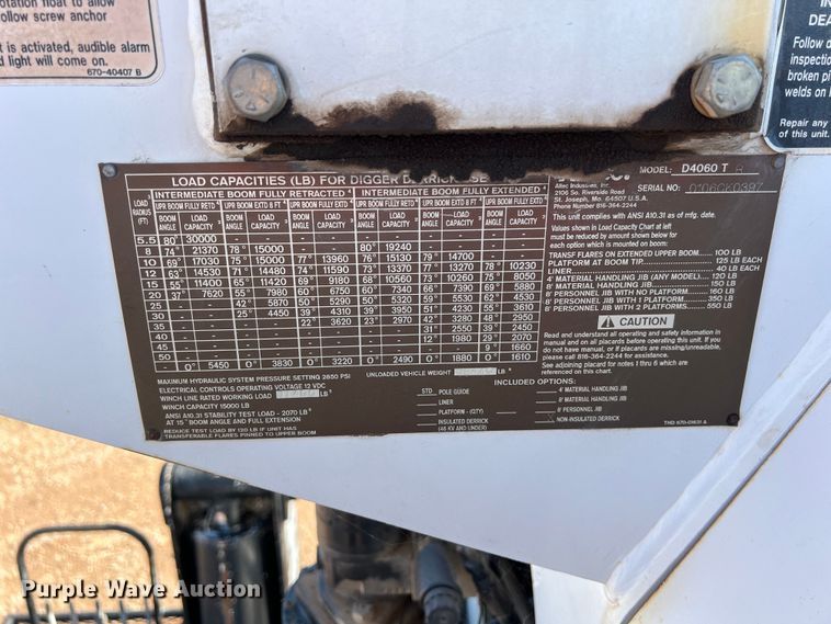 image for item DS3086 2006 International 7400 digger derrick truck