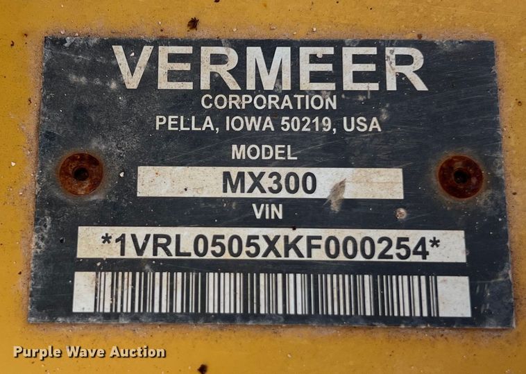image for item DS3094 2019 Vermeer MX300 mud mixer