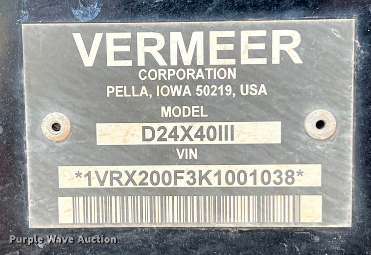 image for item DS3100 2019 Vermeer D24X40III Navigator S3 directional boring unit