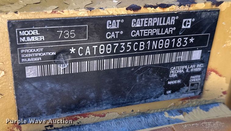 image for item DS4174 2005 Caterpillar 735 haul truck