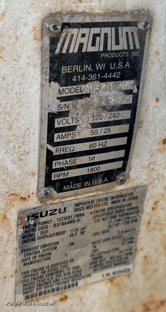 image for item DS5574 Magnum 4060MH light plant