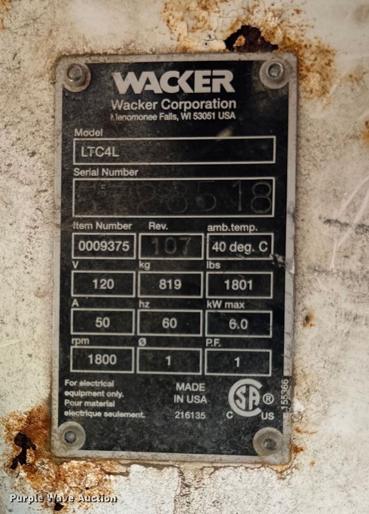 image for item DS5577 Wacker  LTC4L light plant