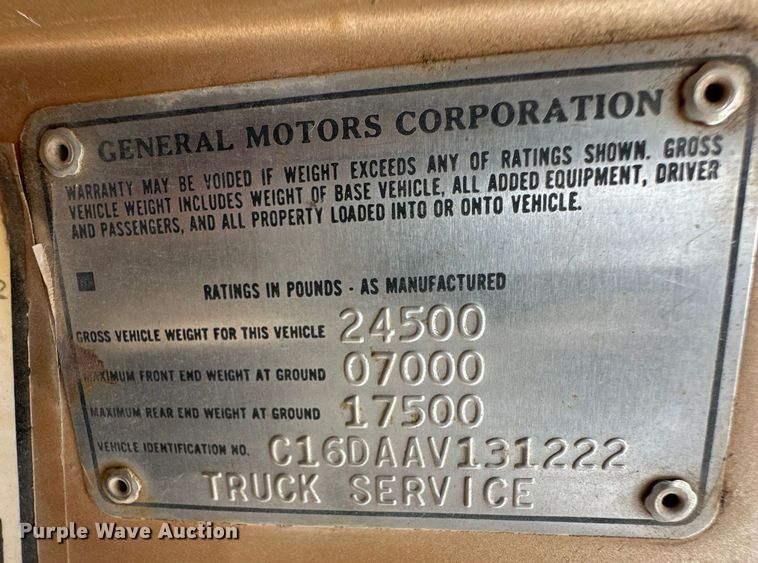 image for item DS6775 1980 Chevrolet 60 dump truck