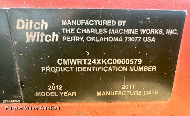 image for item DS6788 2012 Ditch Witch RT24 trencher