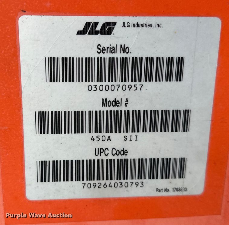 image for item DV5775 2003 JLG 450A series II boom lift