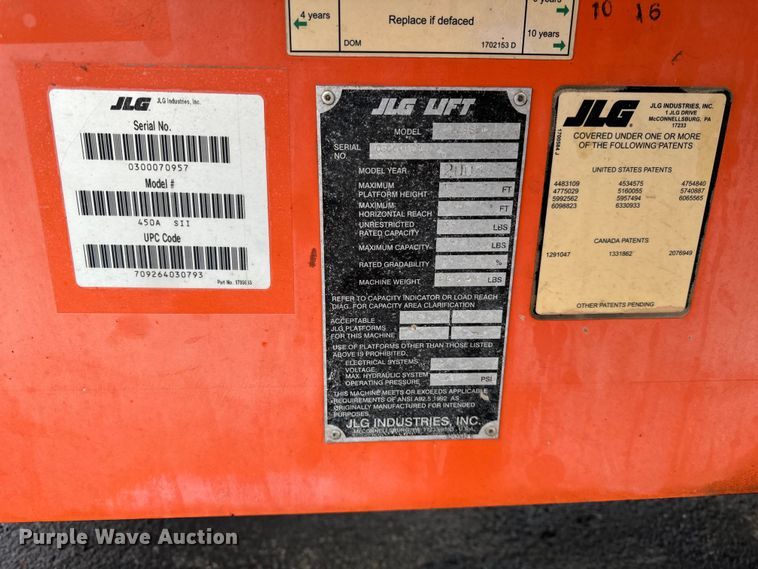 image for item DV5775 2003 JLG 450A series II boom lift