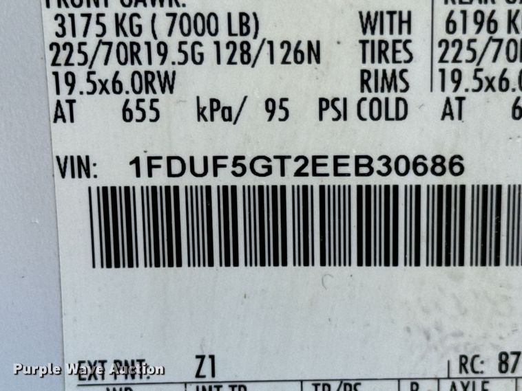 image for item DX0760 2014 Ford F550 Super Duty bucket truck