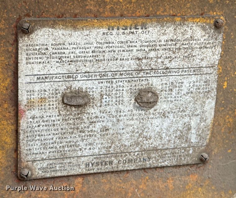 image for item DX0800 Hyster SC180 forklift