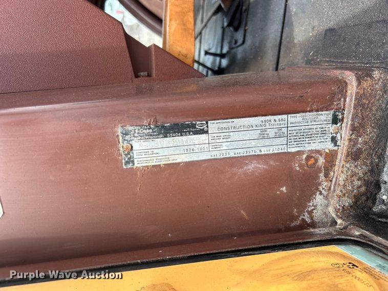 image for item EG0743 1991 Case 580 Super K backhoe
