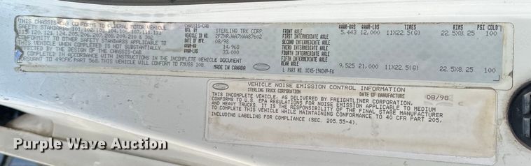 image for item EG1644 1999 Sterling  L-Line dump truck