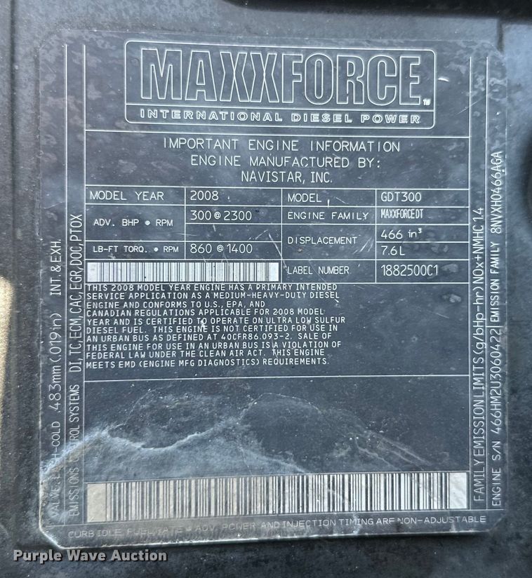 image for item EG1666 2009 International  DuraStar 4400 SBA  bucket truck