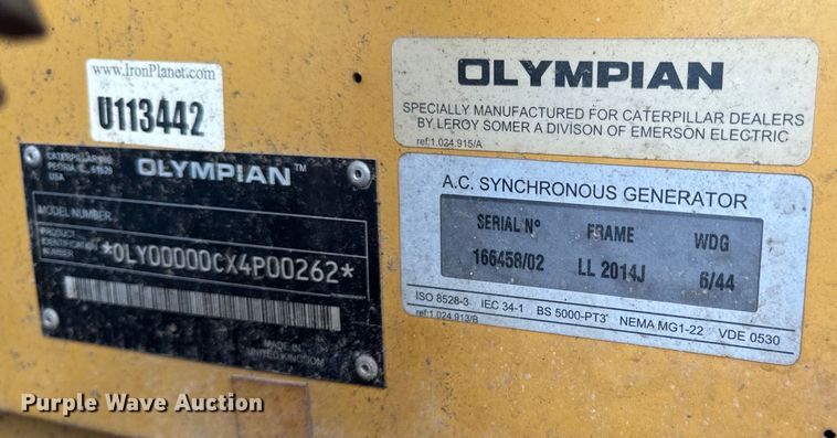 image for item EH6922 2004 Caterpillar XQ60P4 generator